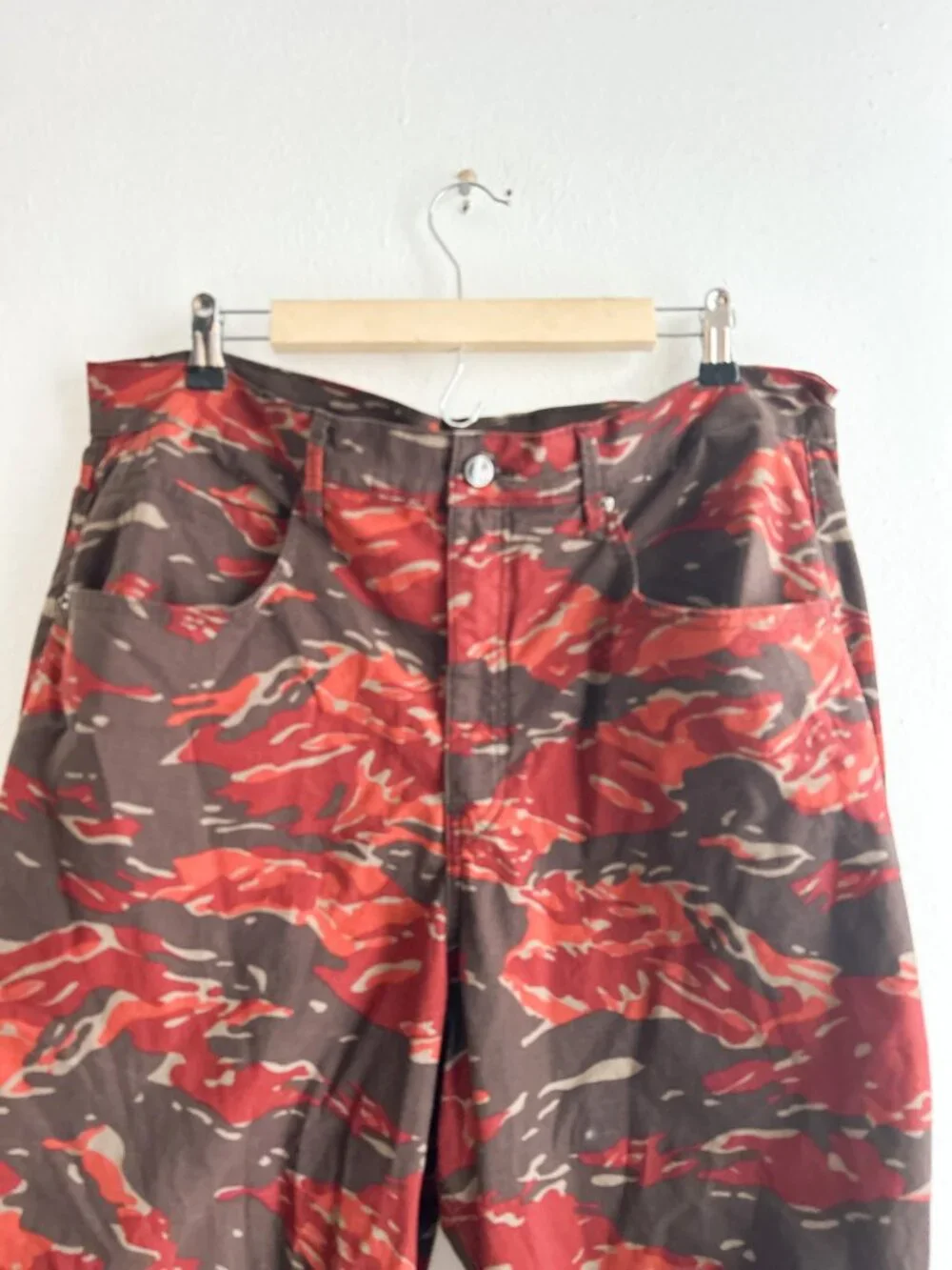 Good American Uniform Red/Orange Desert Camo Parachute Pants SZ 15